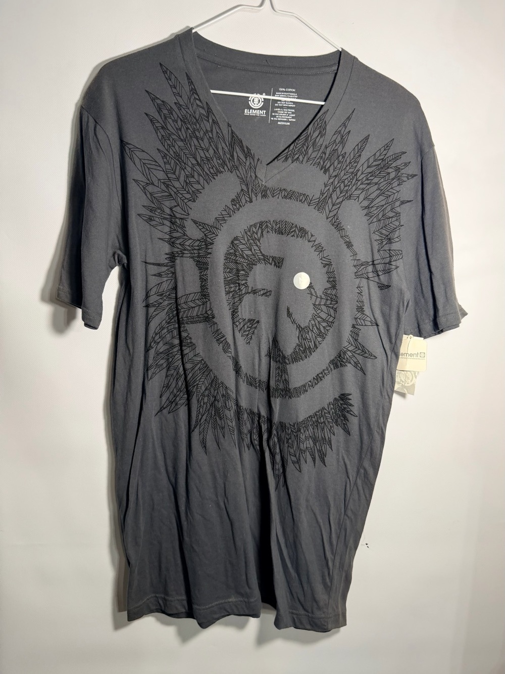 Element Men's Dark Gray Graphic V-Neck Tee